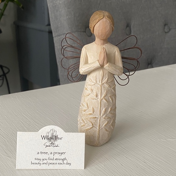 Willow Tree Angel Figurine A Tree, A Prayer with Wings Strength Beauty Peace - Picture 2 of 10